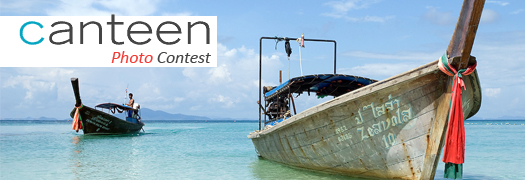 Canteen photo contest image with a boat on blue water