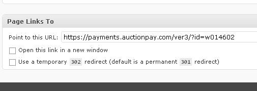 Page Links To plugin screenshot