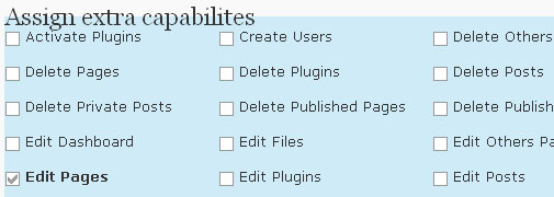 Role Manager plugin screenshot
